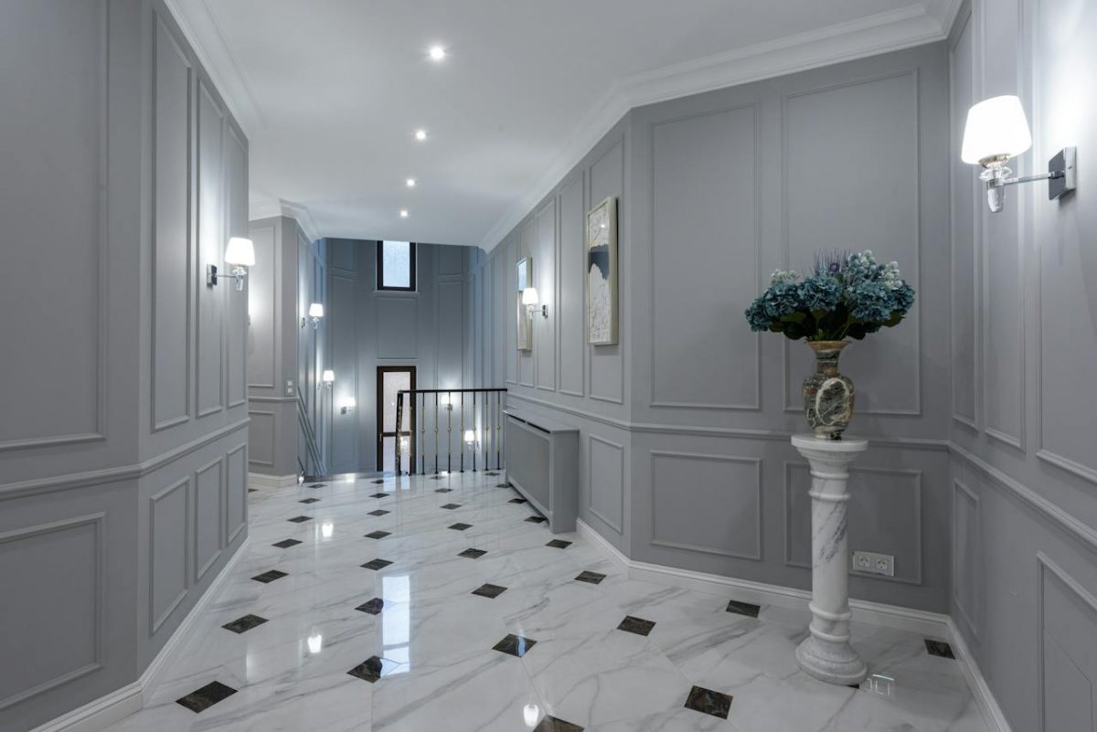 corridor architecture designed floor by marble